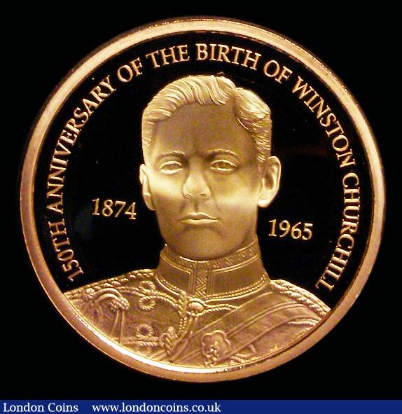 London Coins : A192 : Lot 340 : Two Pounds 2024 150th Anniversary of the Birth of Winston Churchill Gold Proof FDC in the plastic ca...