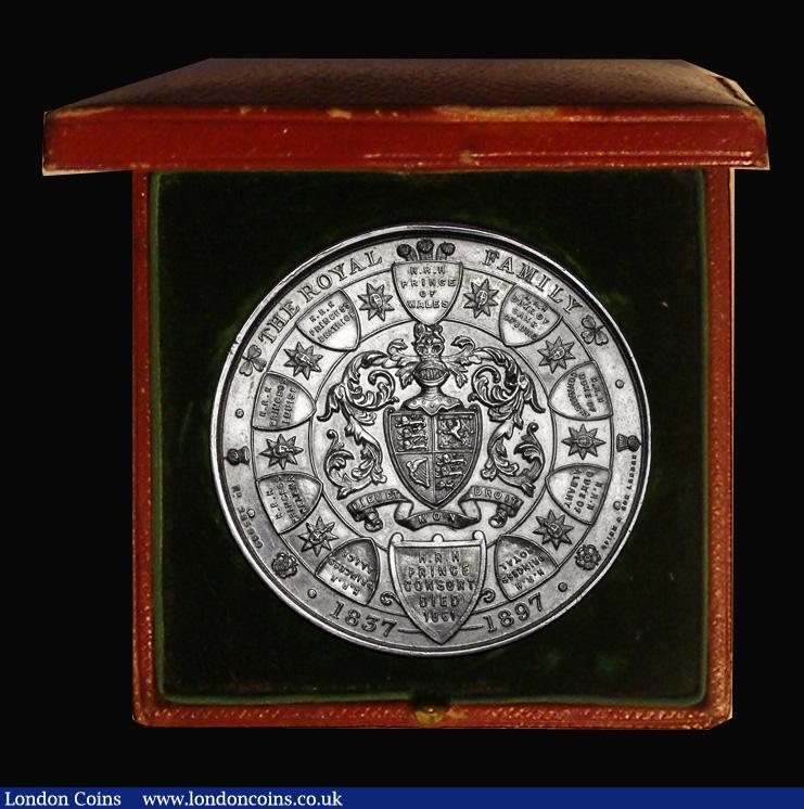 London Coins : A192 : Lot 435 : Queen Victoria Diamond Jubilee 1897 51mm in White Metal,  by F.Bowcher, for Spink & Son, London,...