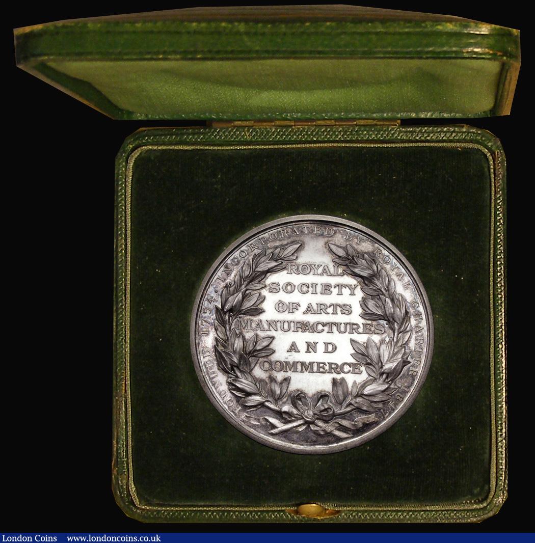 London Coins : A192 : Lot 442 : Royal Society of Arts, Manufacture and Commerce, President's Medal 1910, 56mm diameter in silve...