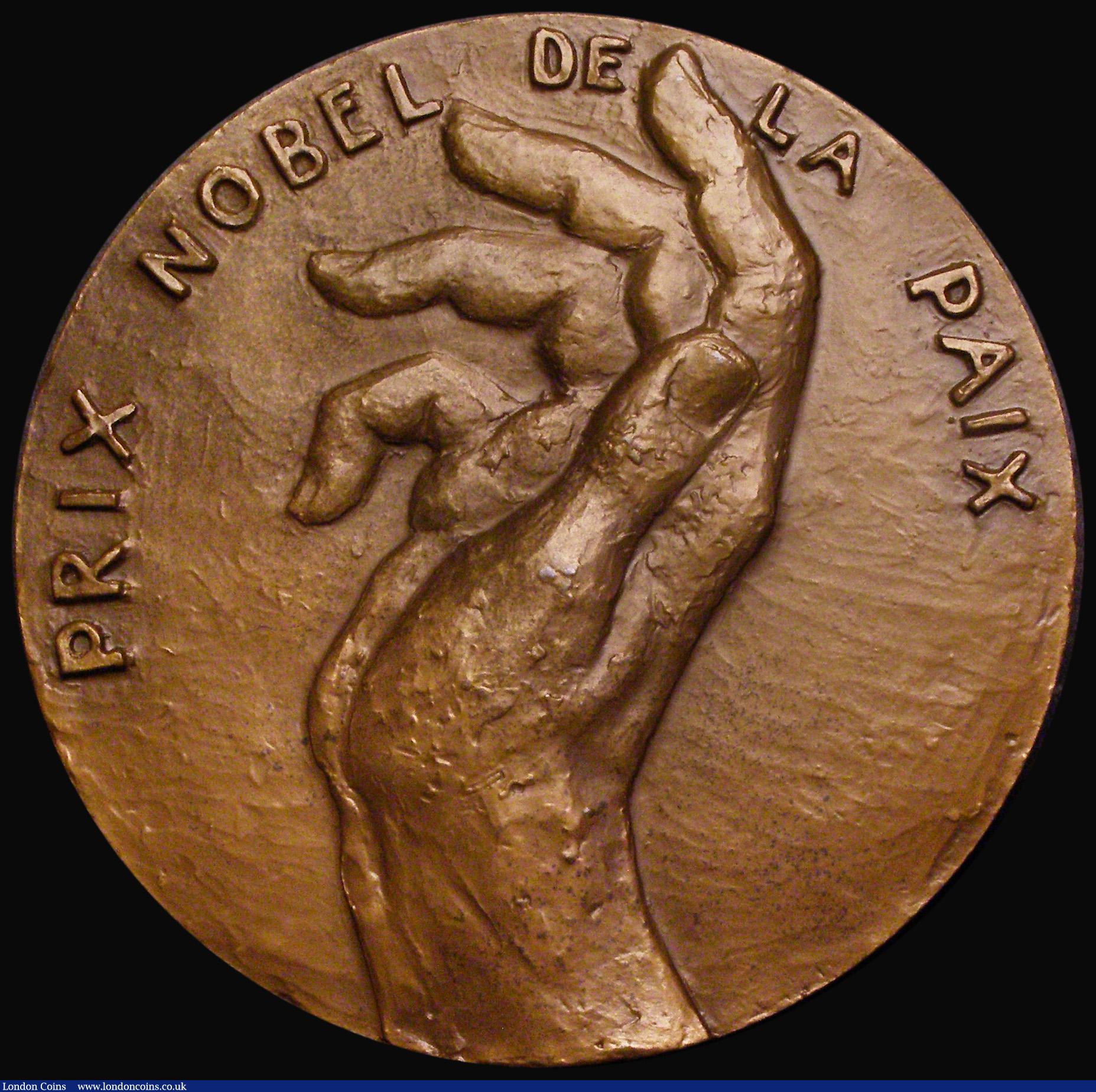 London Coins : A192 : Lot 461 : Martin Luther King 70mm bronze by the French issuer Courbier (1969), Martin Luther King obverse with...