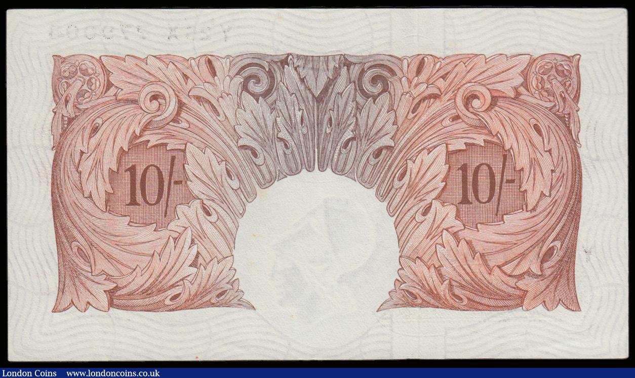 London Coins : A192 : Lot 47 : Ten Shillings O'Brien B271 issued 1955 very last run Y25X 779003 GEF-AU  and rare in this high ...