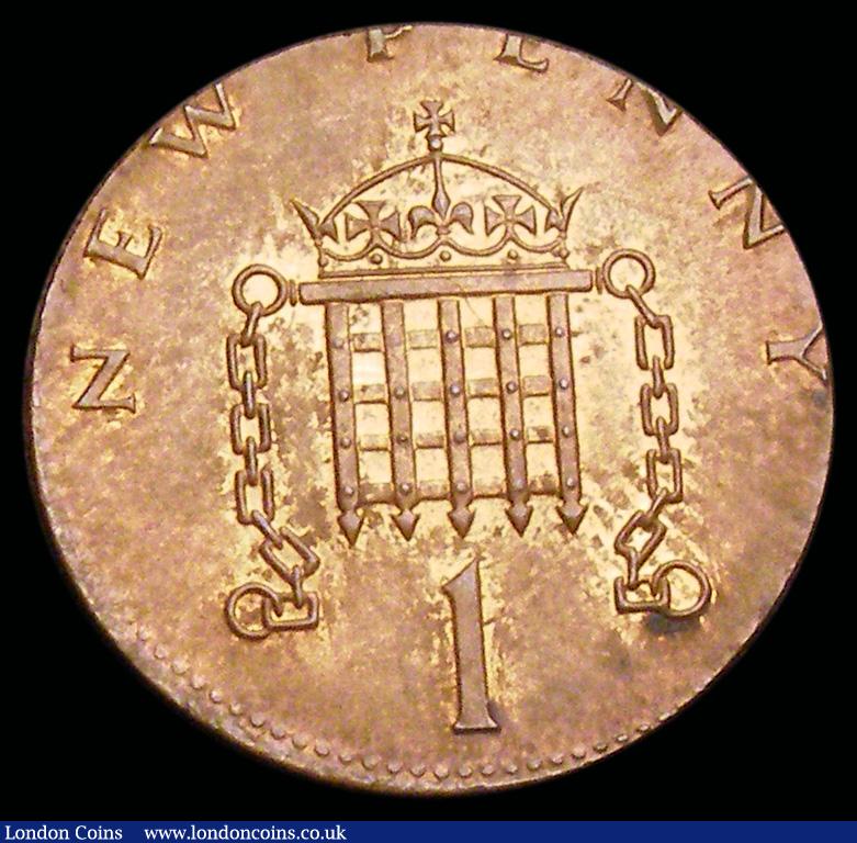 London Coins : A192 : Lot 487 : Mint Error Decimal Penny 1971 struck on a planchet for the 1/2p, lustrous Unc