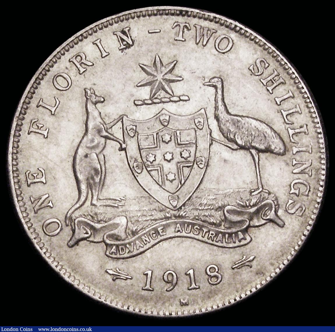 London Coins : A192 : Lot 503 : Australia Florin 1918M KM#27 EF