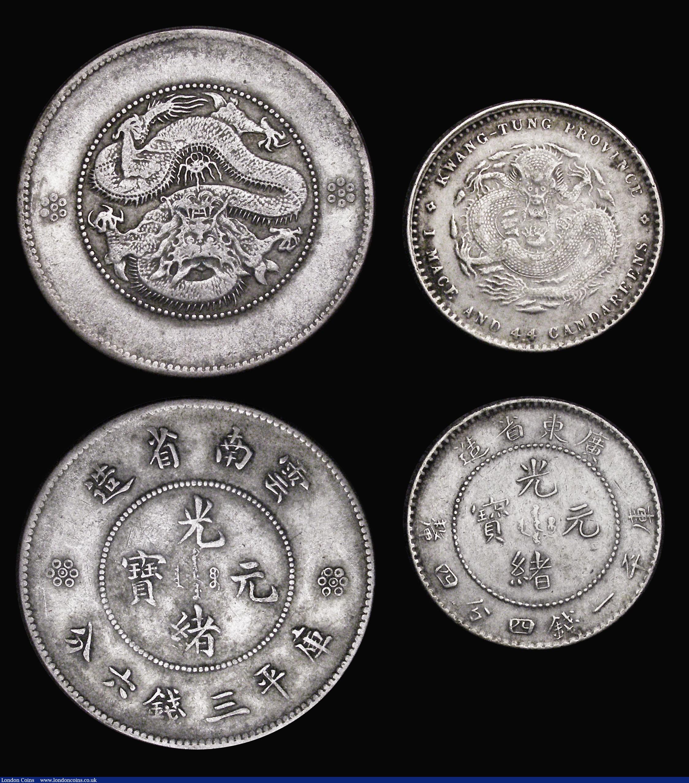 London Coins : A192 : Lot 560 : China (3) - Republic Memento Dollar undated (1927) VF with a gray uneven tone (26.96 g), 50 Cents ND...