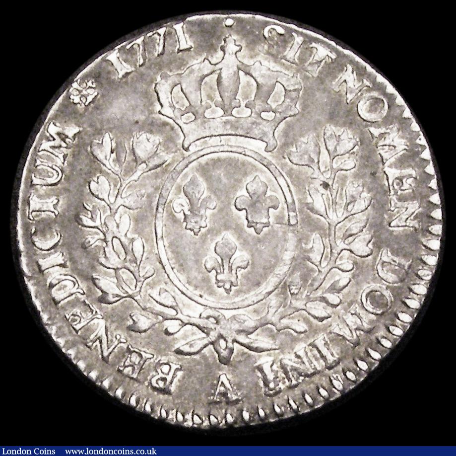 London Coins : A192 : Lot 589 : France 12 Sols (1/10 Ecu) 1771 A VF with a grey tone 