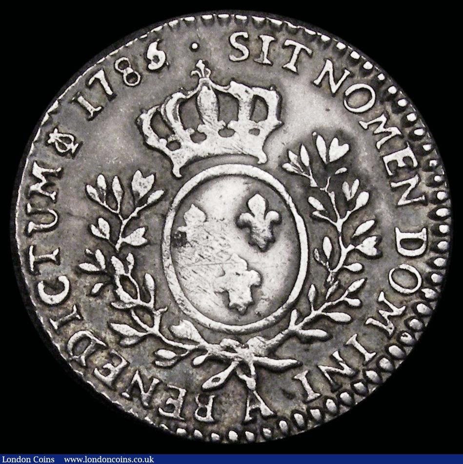 London Coins : A192 : Lot 590 : France 12 Sols 1785/4 KM568.1 VF with a few tiny stains