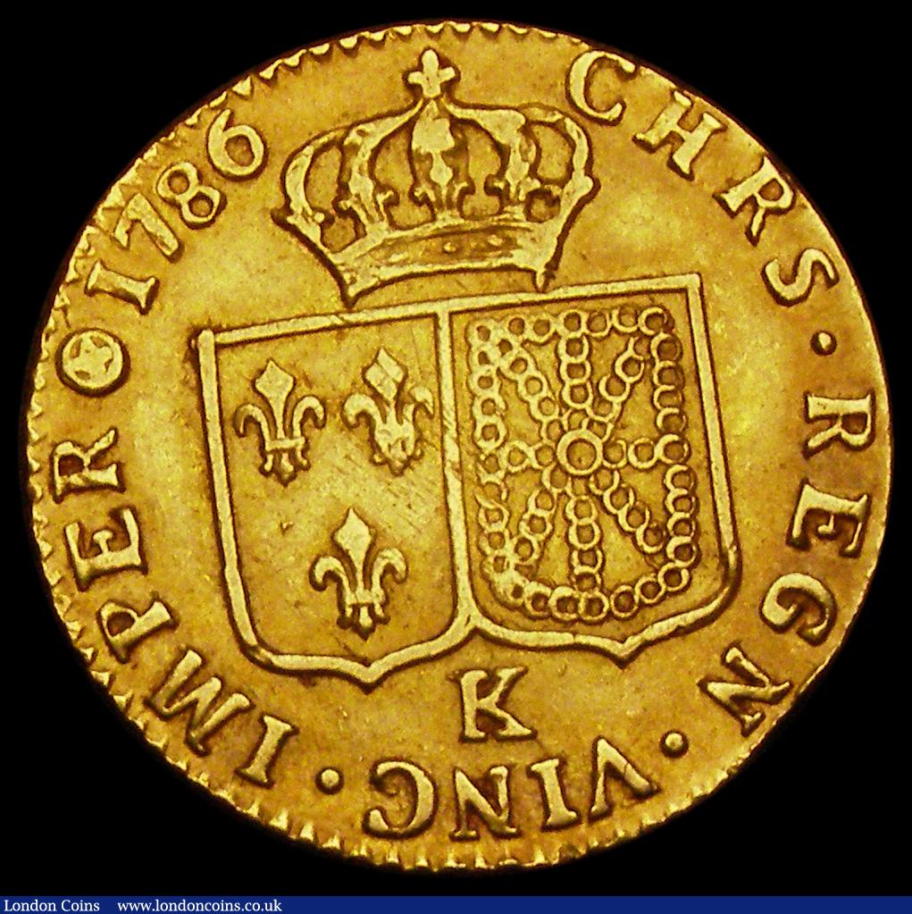 London Coins : A192 : Lot 609 : France Louis D'Or 1786K KM#592.8 VF