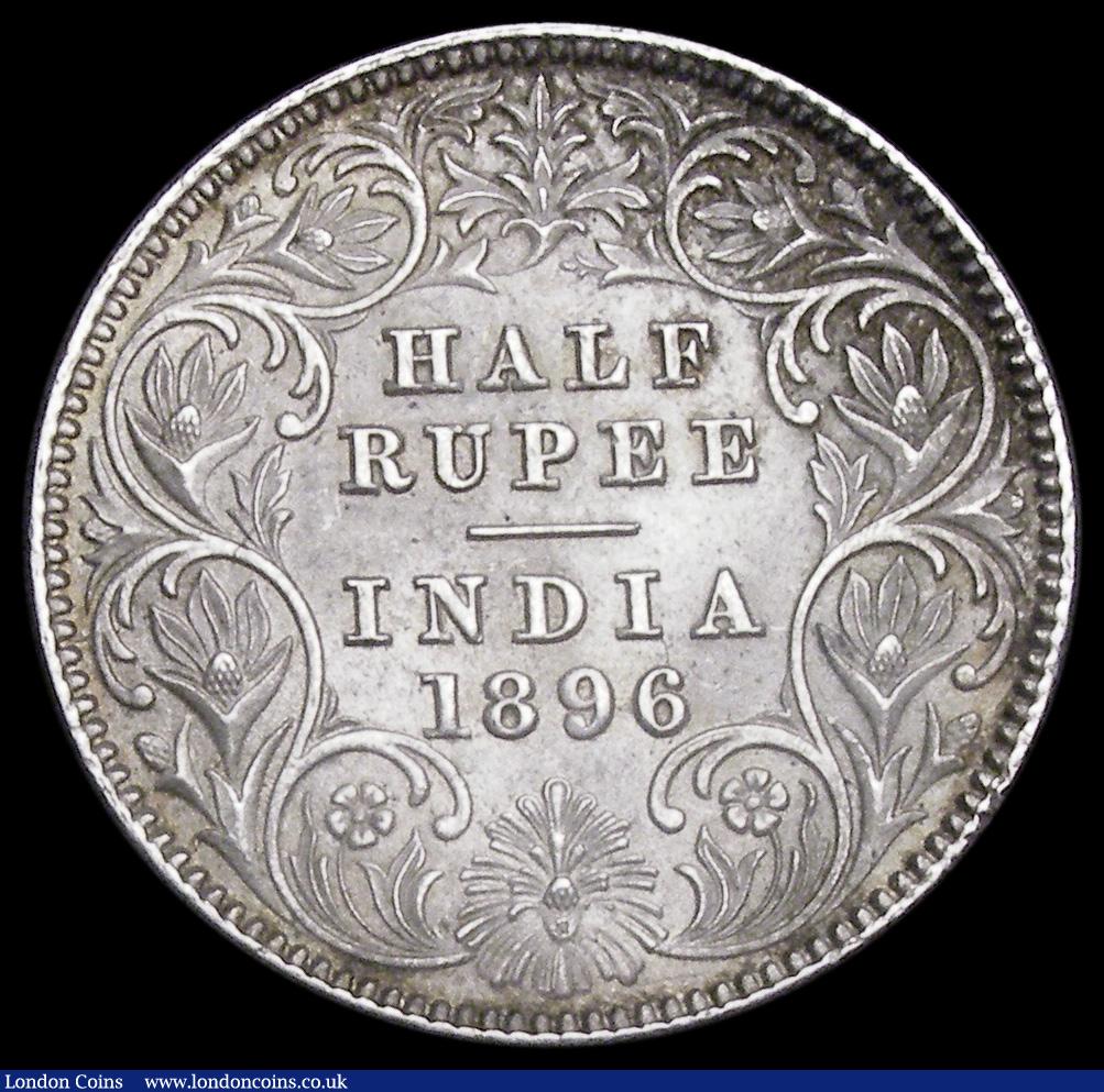 London Coins : A192 : Lot 639 : India Half Rupee 1896 Unc with an even tone