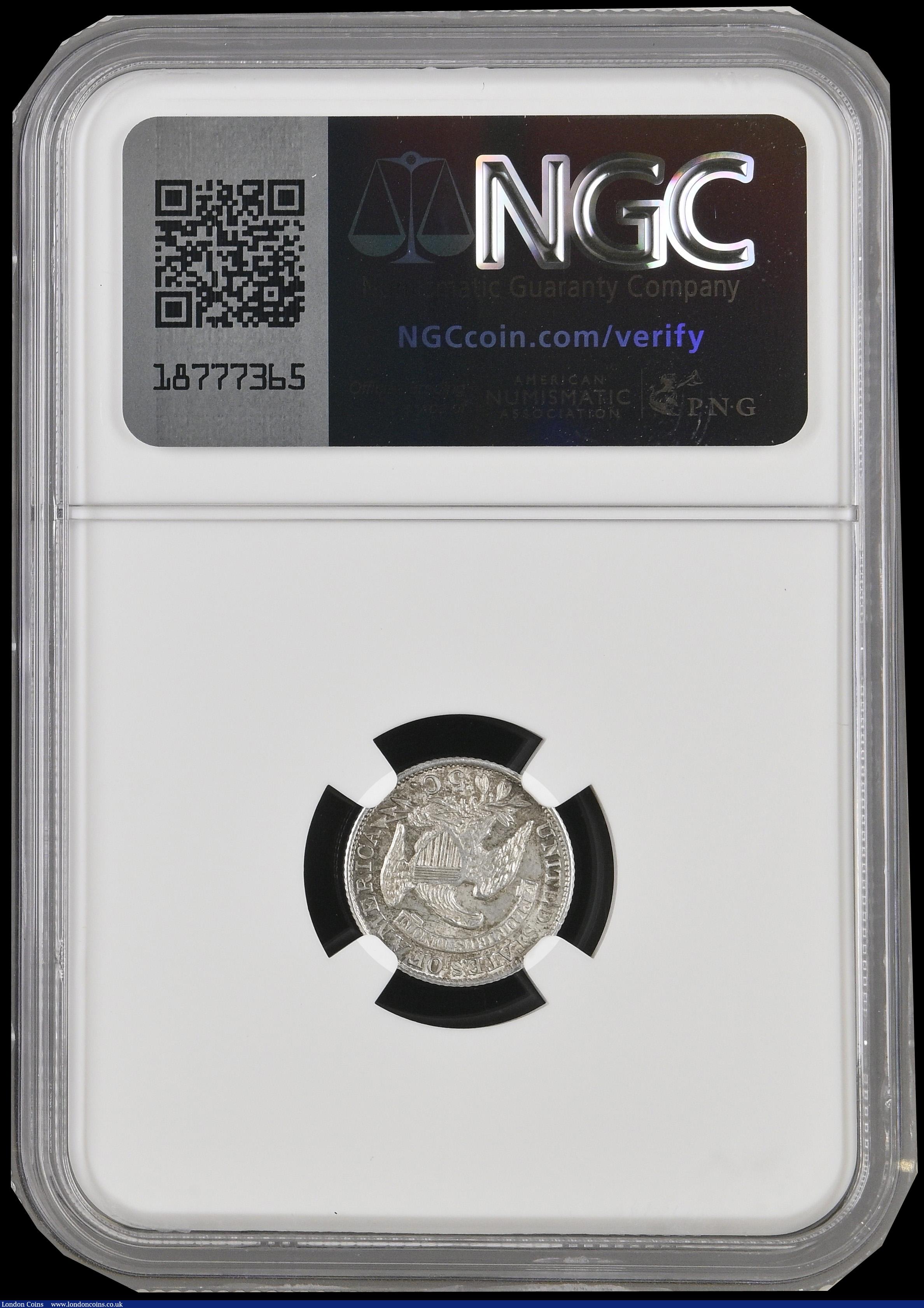 London Coins : A192 : Lot 743 : USA 5 Cents ( Half Dime ) 1833 NGC MS63 