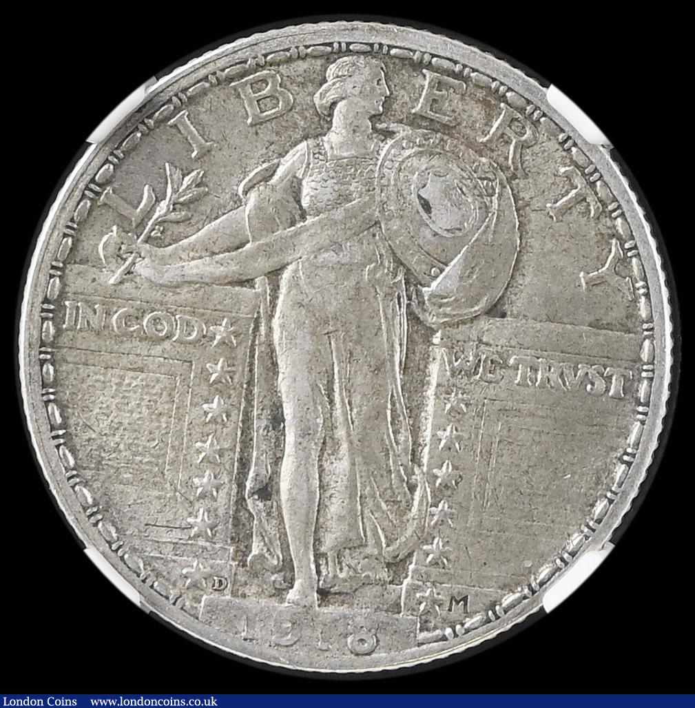 London Coins : A192 : Lot 747 : USA 25 Cents 1918D NGC AU58