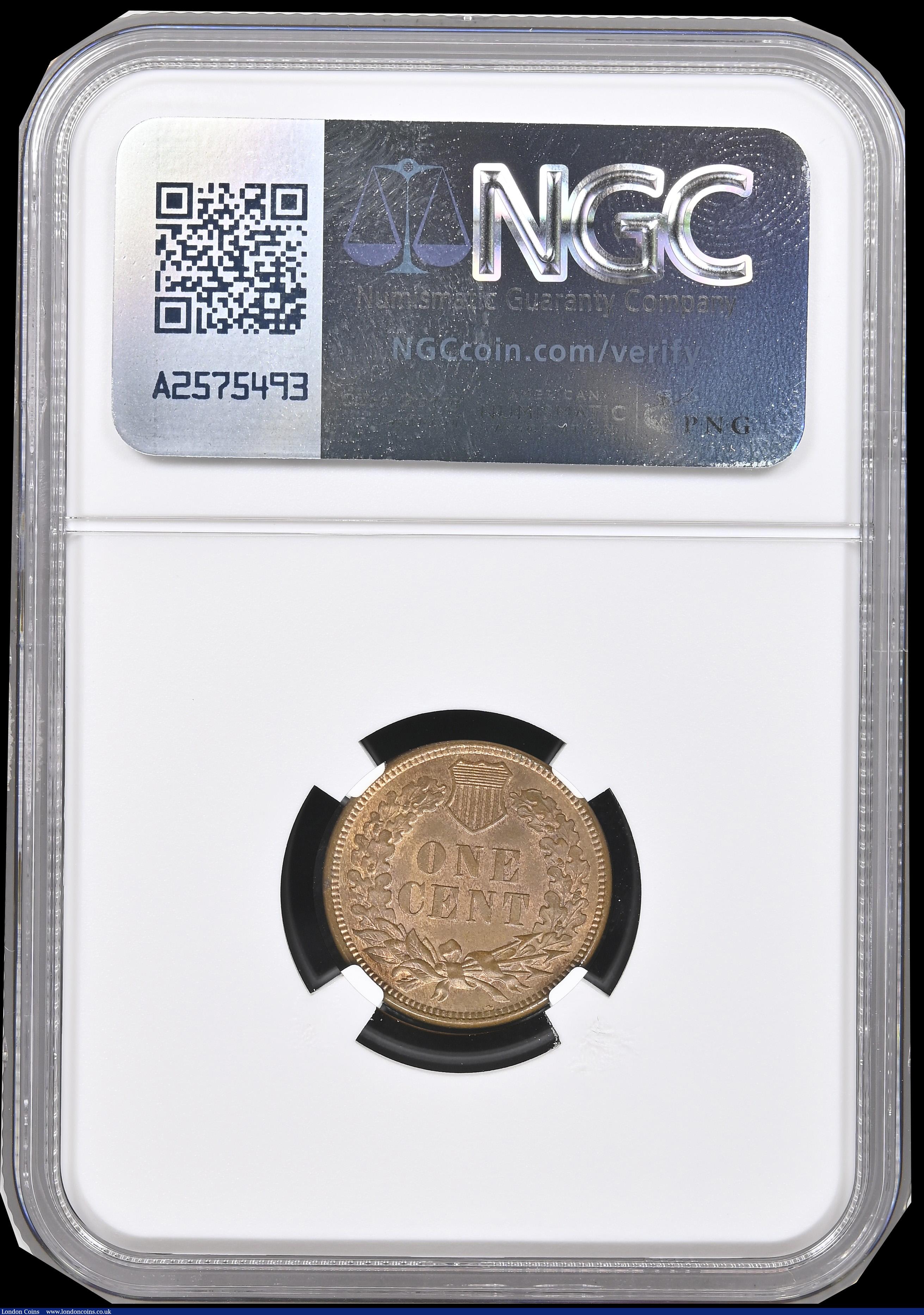 London Coins : A192 : Lot 756 : USA Cent 1875 NGC MS64RB