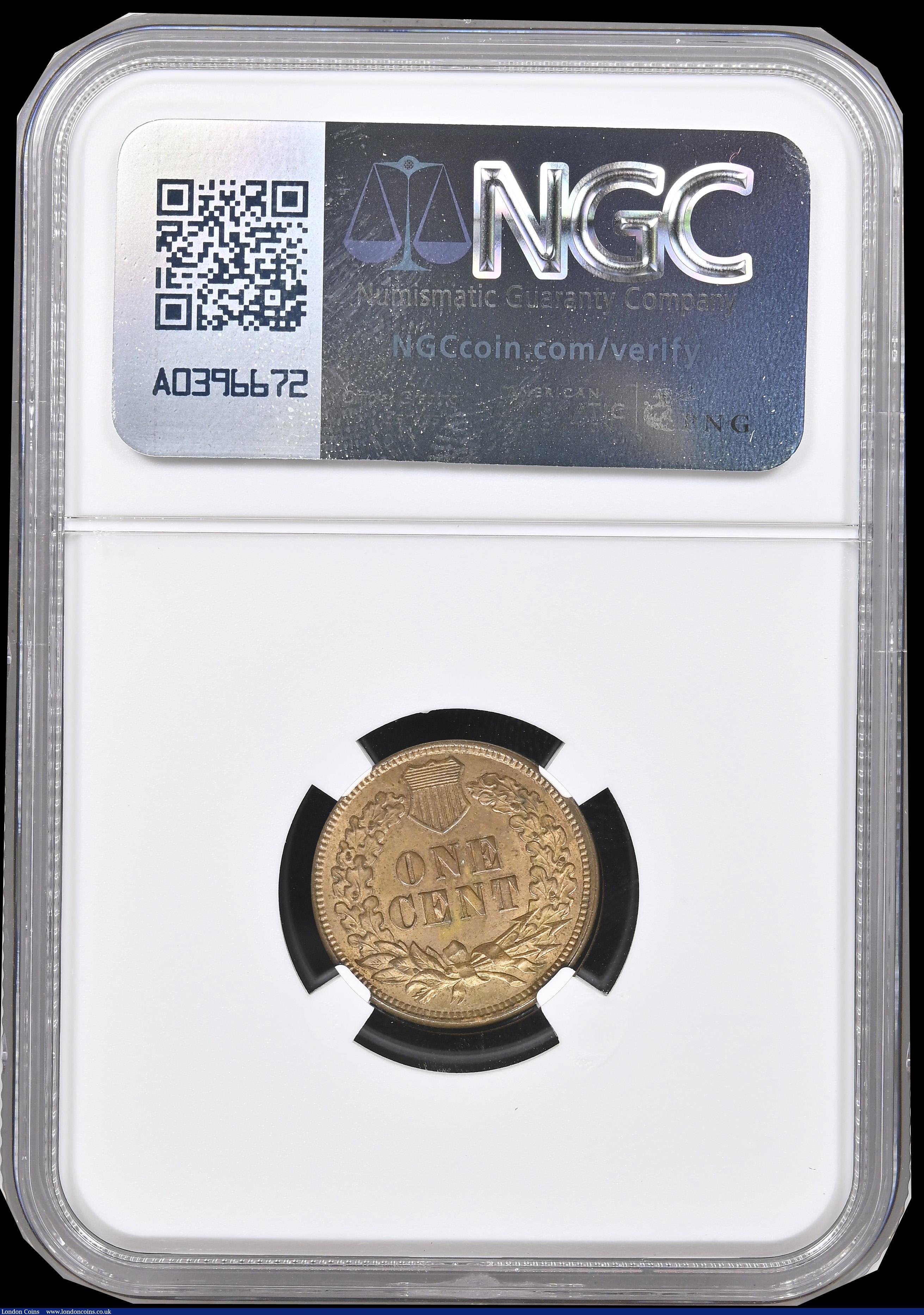 London Coins : A192 : Lot 757 : USA Cent 1876 NGC MS63BN