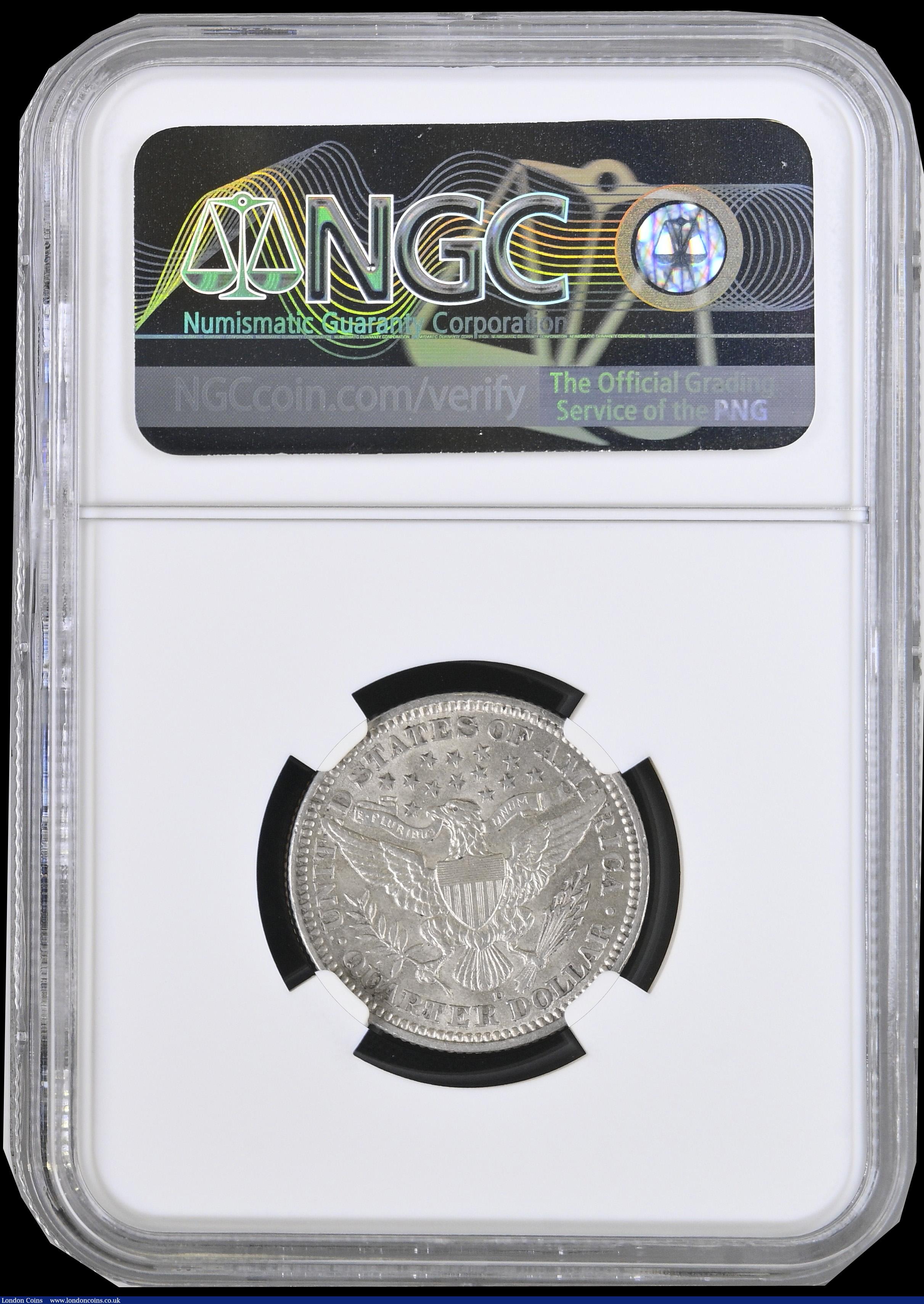 London Coins : A192 : Lot 777 : USA Quarter Dollar 1909D NGC AU58