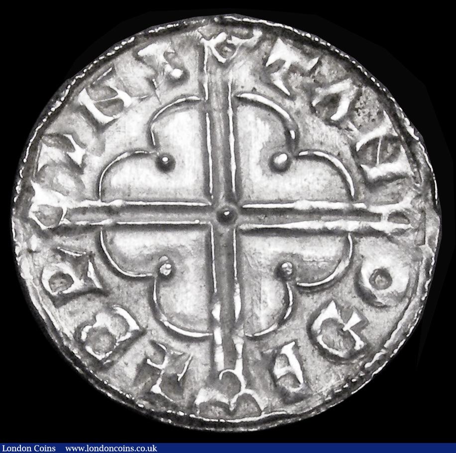 London Coins : A192 : Lot 854 : Penny Cnut Quatrefoil type S.1157 Thetford Mint, moneyer Brunstan Good VF