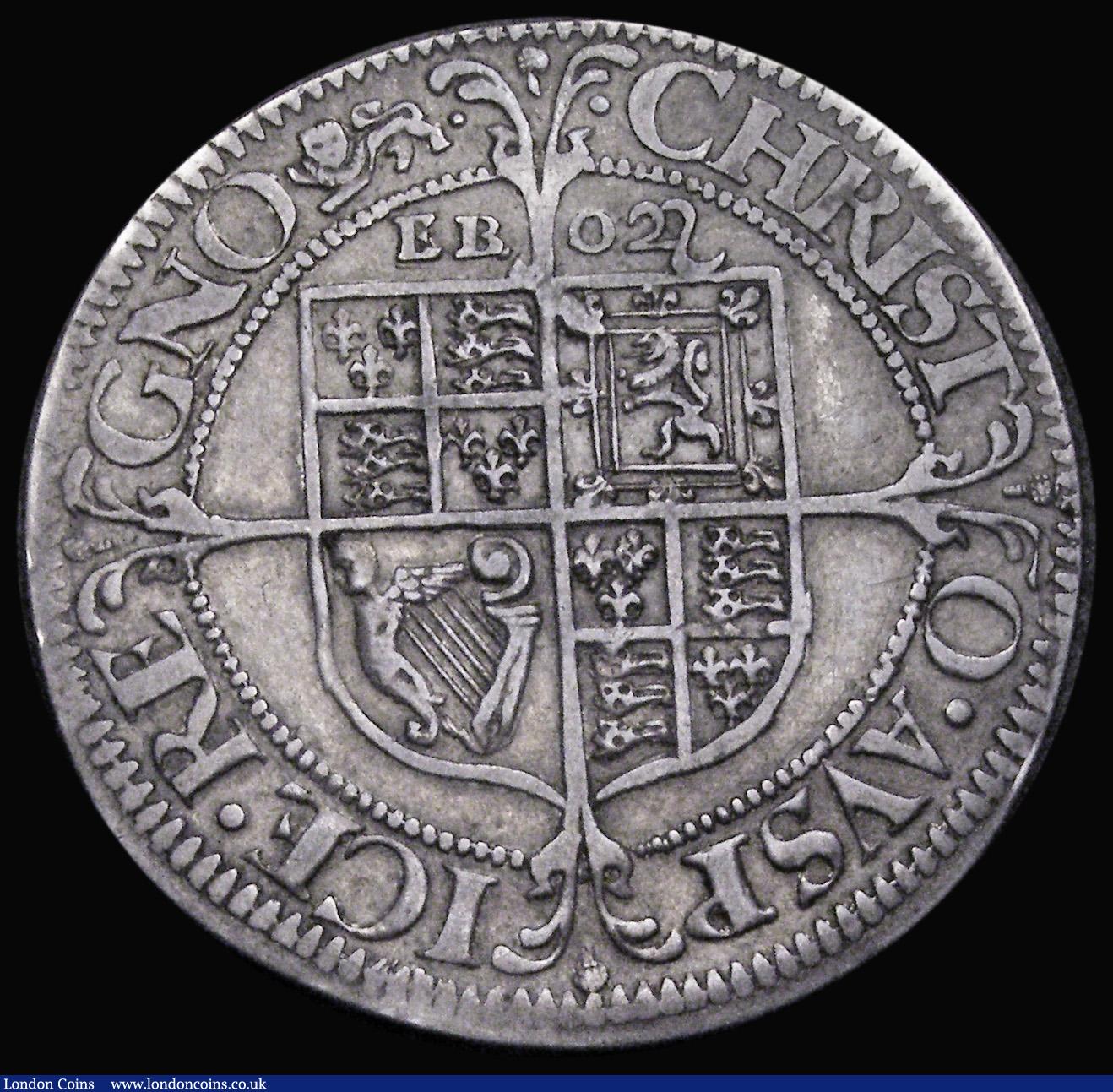 London Coins : A192 : Lot 863 : Shilling Charles I (1643) York Mint class I S2870 mm Lion, bust in scalloped lace collar. Rev EBOR a...