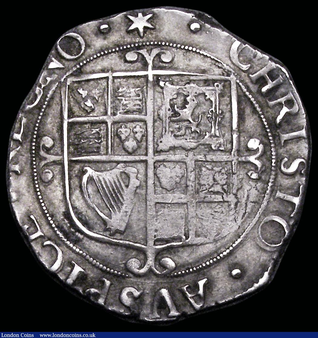 London Coins : A192 : Lot 866 : Shilling Charles I Group F, Sixth large Briot bust, type 4.4 with stellate lace collar S.2799, mintm...