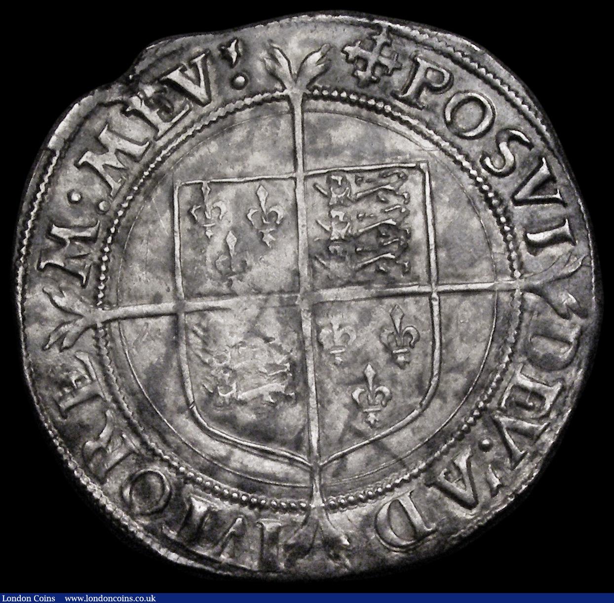 London Coins : A192 : Lot 870 : Shilling Elizabeth I Second Issue (1560-61) mintmark Cross Crosslet S.2555 a high grade example with...