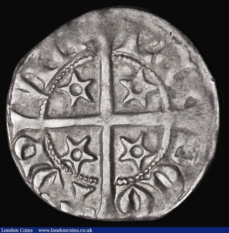 London Coins : A193 : Lot 1031 : Scotland Penny John Baliol Second Issue, S.5071, Reverse with four mullets of five points, 1.37 gram...