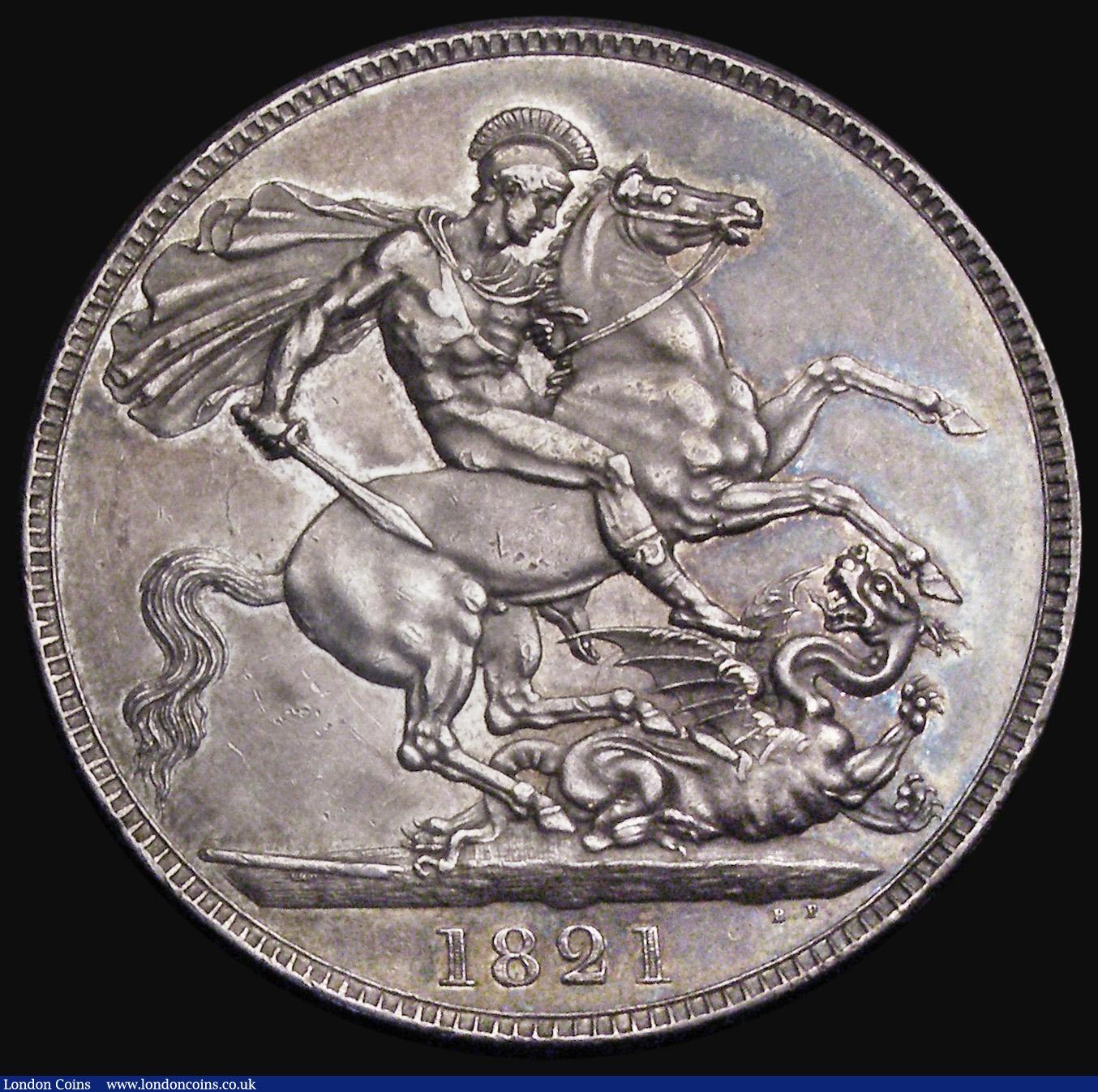 London Coins : A193 : Lot 1110 : Crown 1821 SECUNDO ESC 246, Bull 2310 EF/NEF 