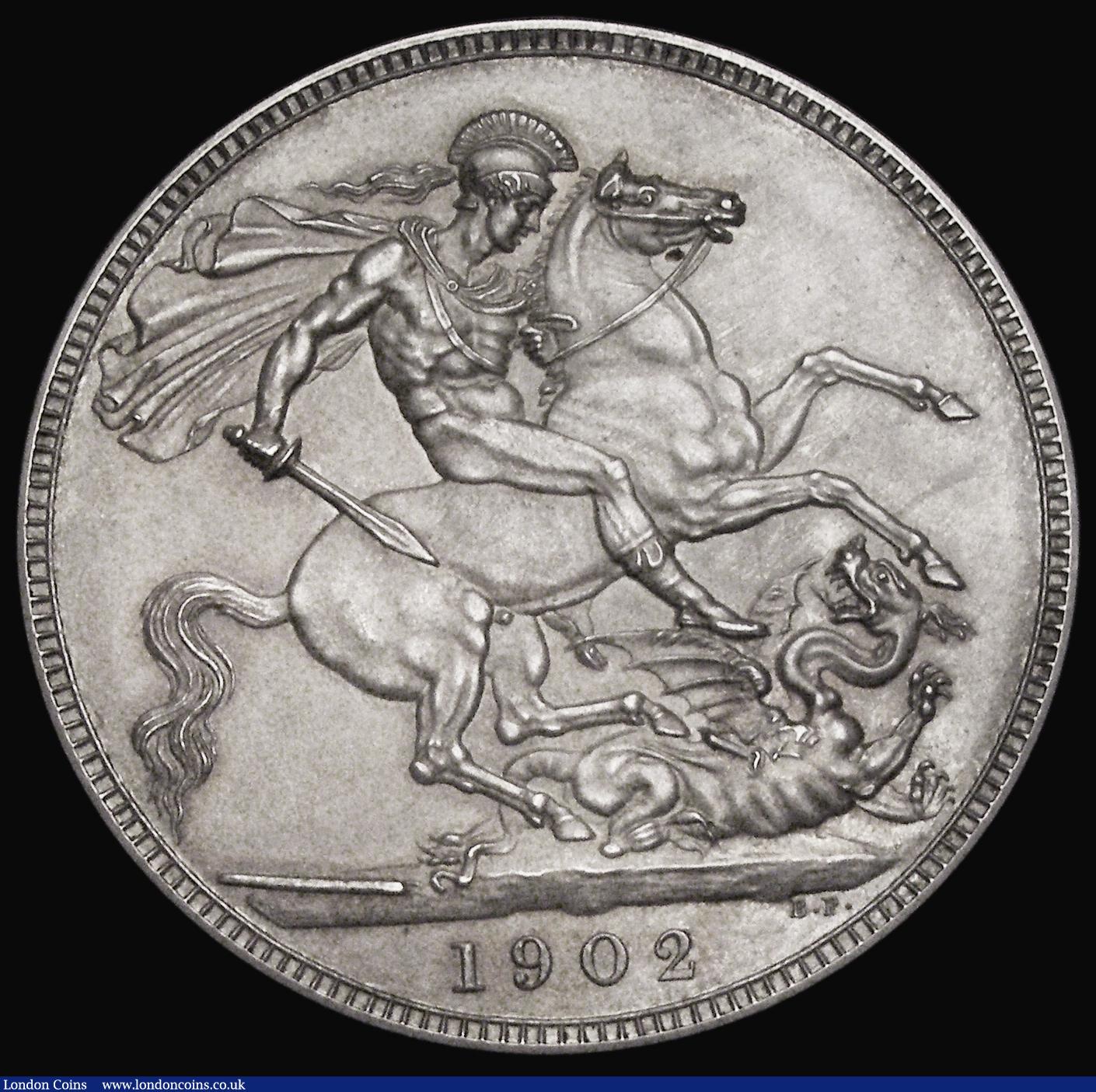London Coins : A193 : Lot 1162 : Crown 1902 Matt Proof ESC 362, Bull 3562, nFDC