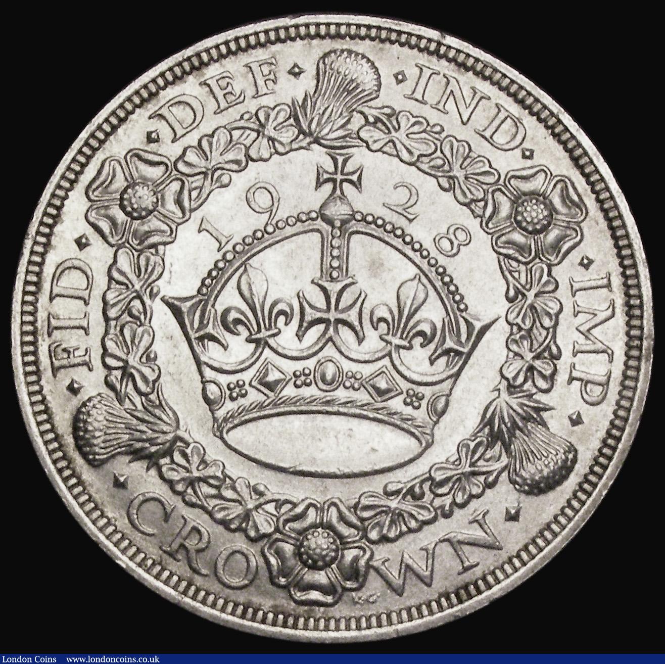 London Coins : A193 : Lot 1169 : Crown 1928 ESC 368, Bull 3633, UNC