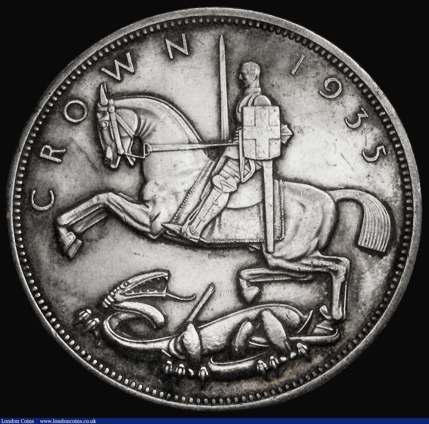 London Coins : A193 : Lot 1179 : Crown 1935 Raised Edge Proof ESC 378, Bull 3655 EF and uncased
