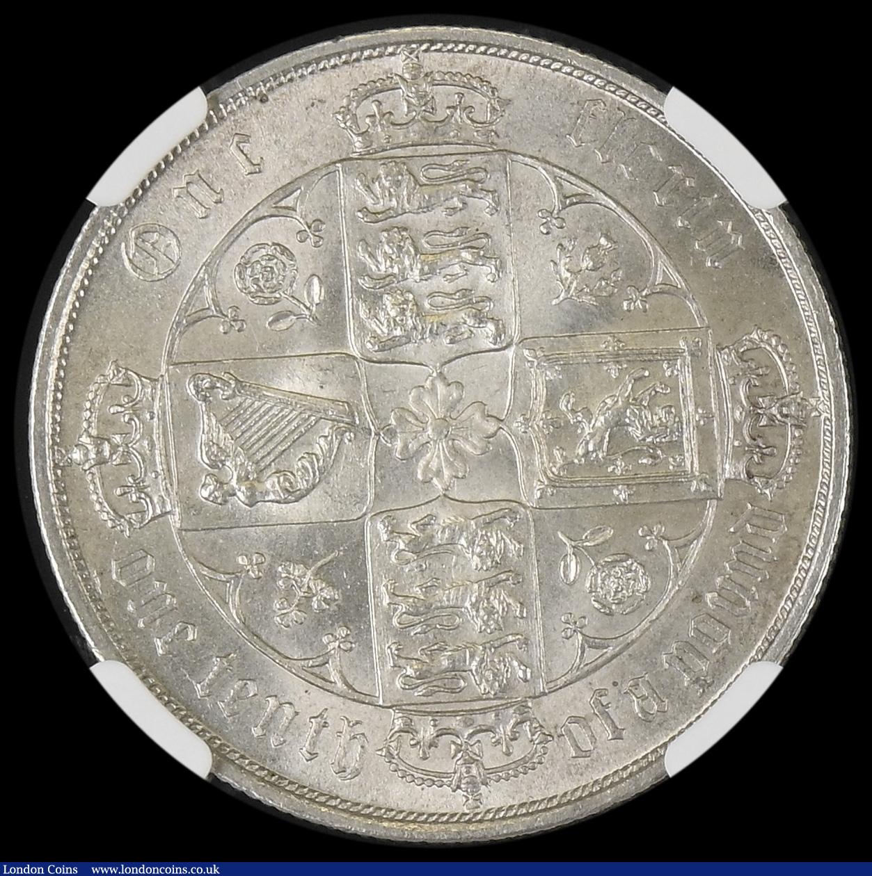 London Coins : A193 : Lot 1249 : Florin 1886 ESC 863, Bull 2911, NGC MS63