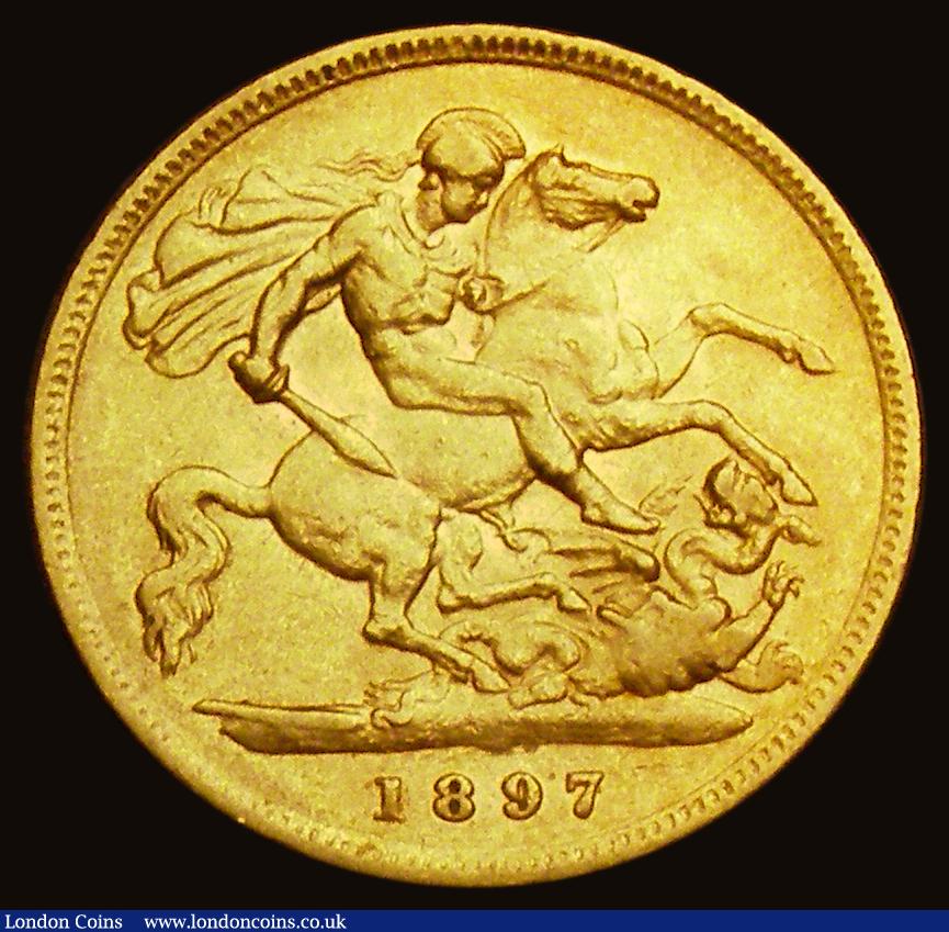 London Coins : A193 : Lot 1319 : Half Sovereign 1897 Good F/VF