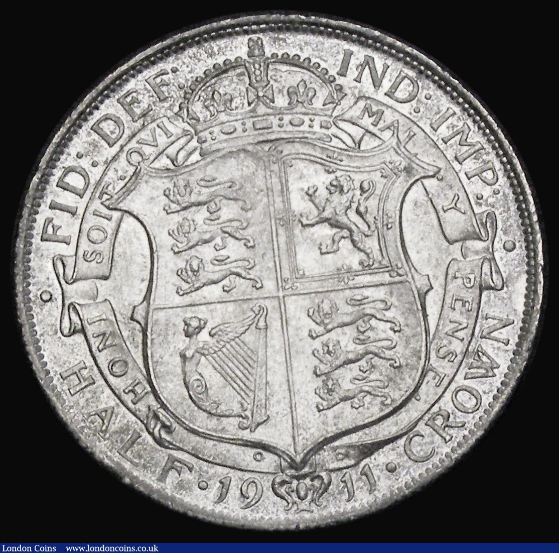 London Coins : A193 : Lot 1402 : Halfcrown 1911 ESC 757, Bull 3709 EF/GEF and toning