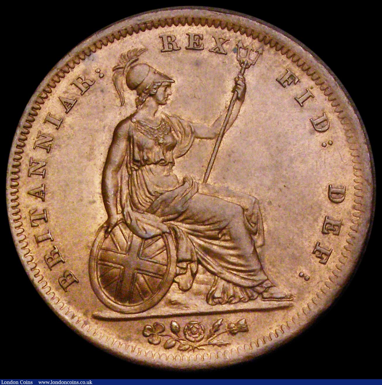 London Coins : A193 : Lot 1549 : Penny 1826 Reverse A Peck 1422 Unc with subdued lustre the faintest of scratches on the portrait har...