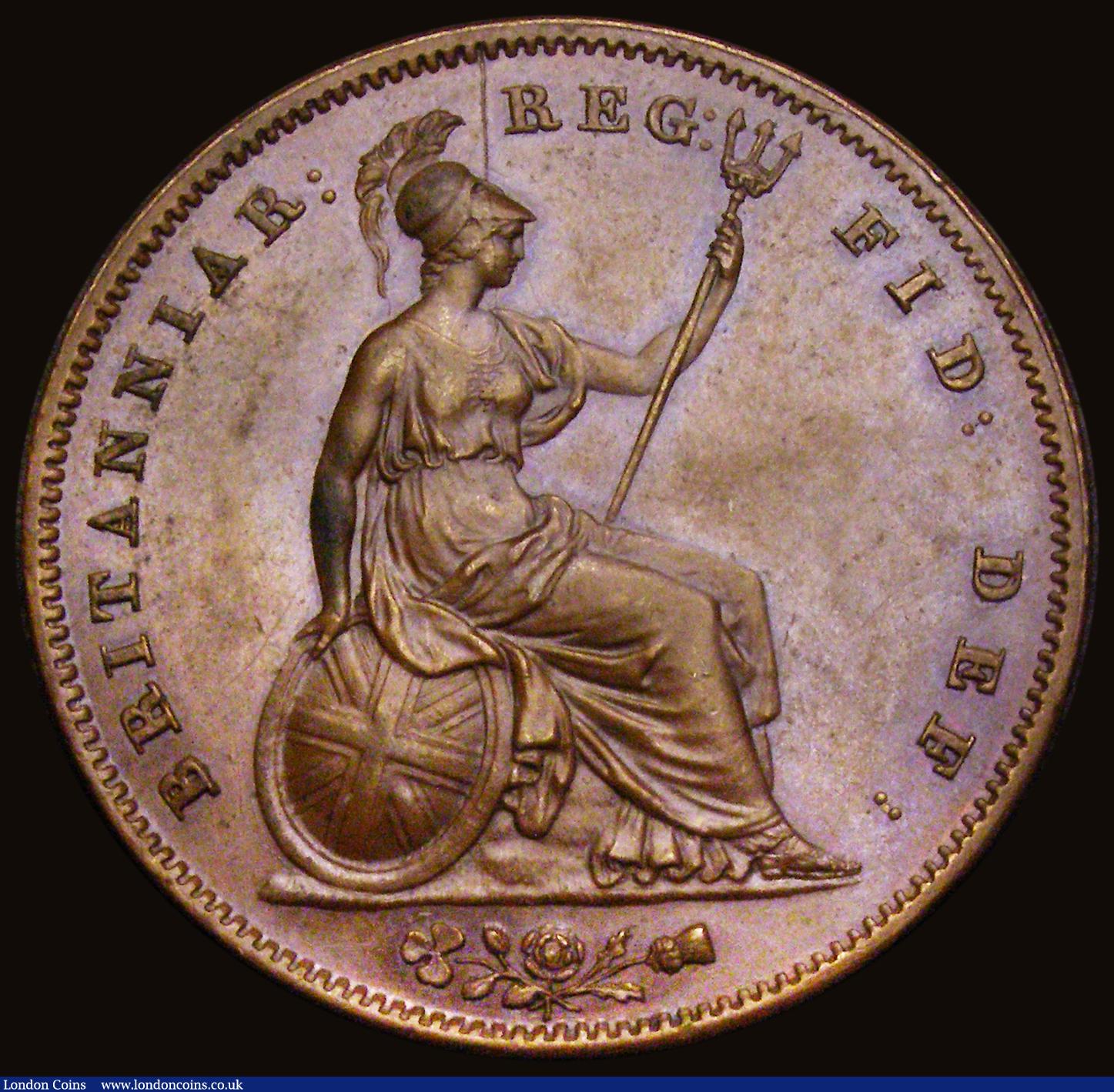 London Coins : A193 : Lot 1554 : Penny 1848 8 over 7 Peck 1495 Unc but with a small area of scratches within the Queen's hair