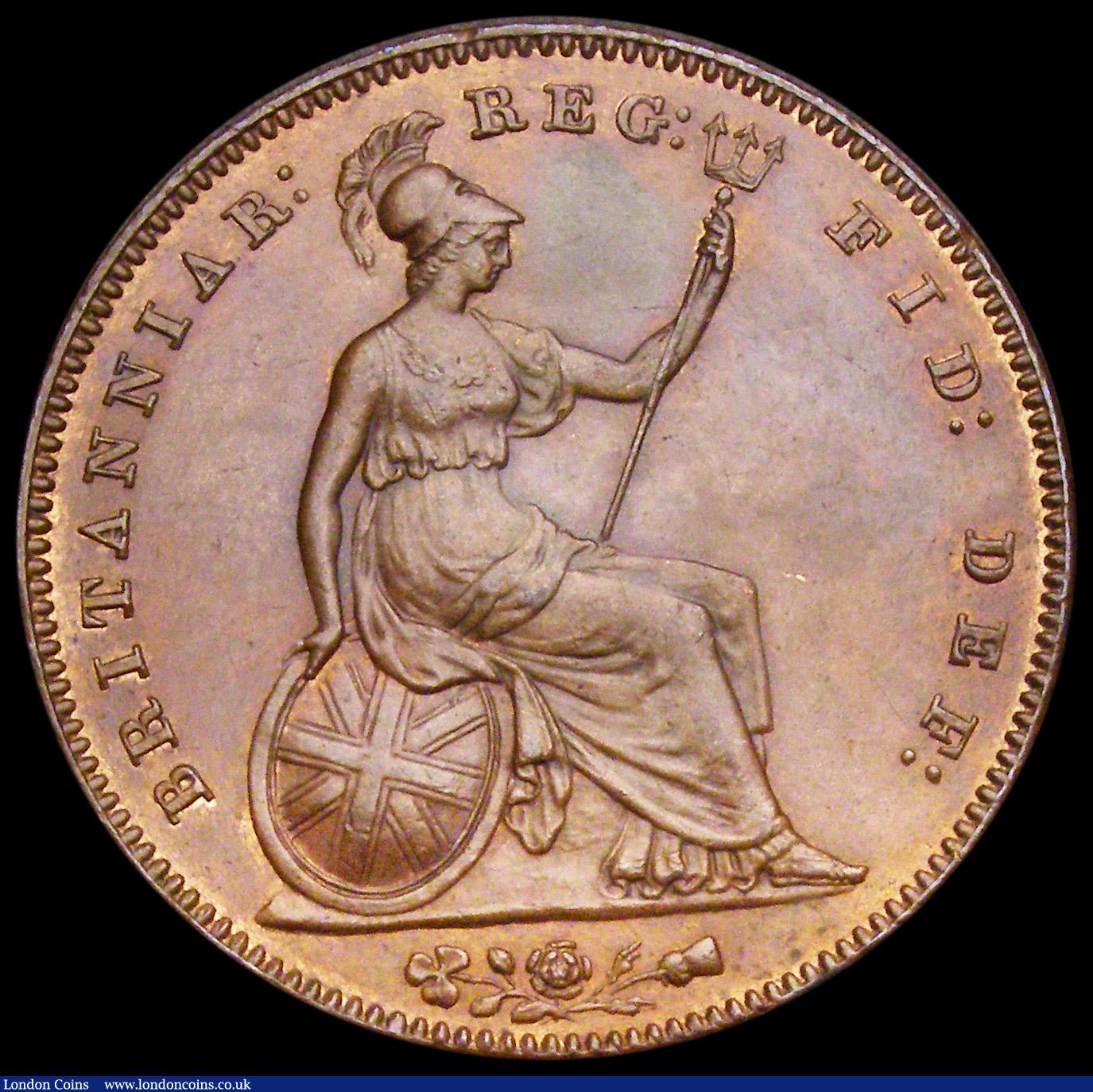 London Coins : A193 : Lot 1559 : Penny 1855 Plain Trident Peck 1509 UNC with hints of lustre