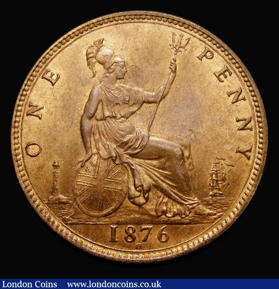 London Coins : A193 : Lot 1611 : Penny 1876H Freeman 89 dies 8+K CGS 78 with a good degree of subdued lustre