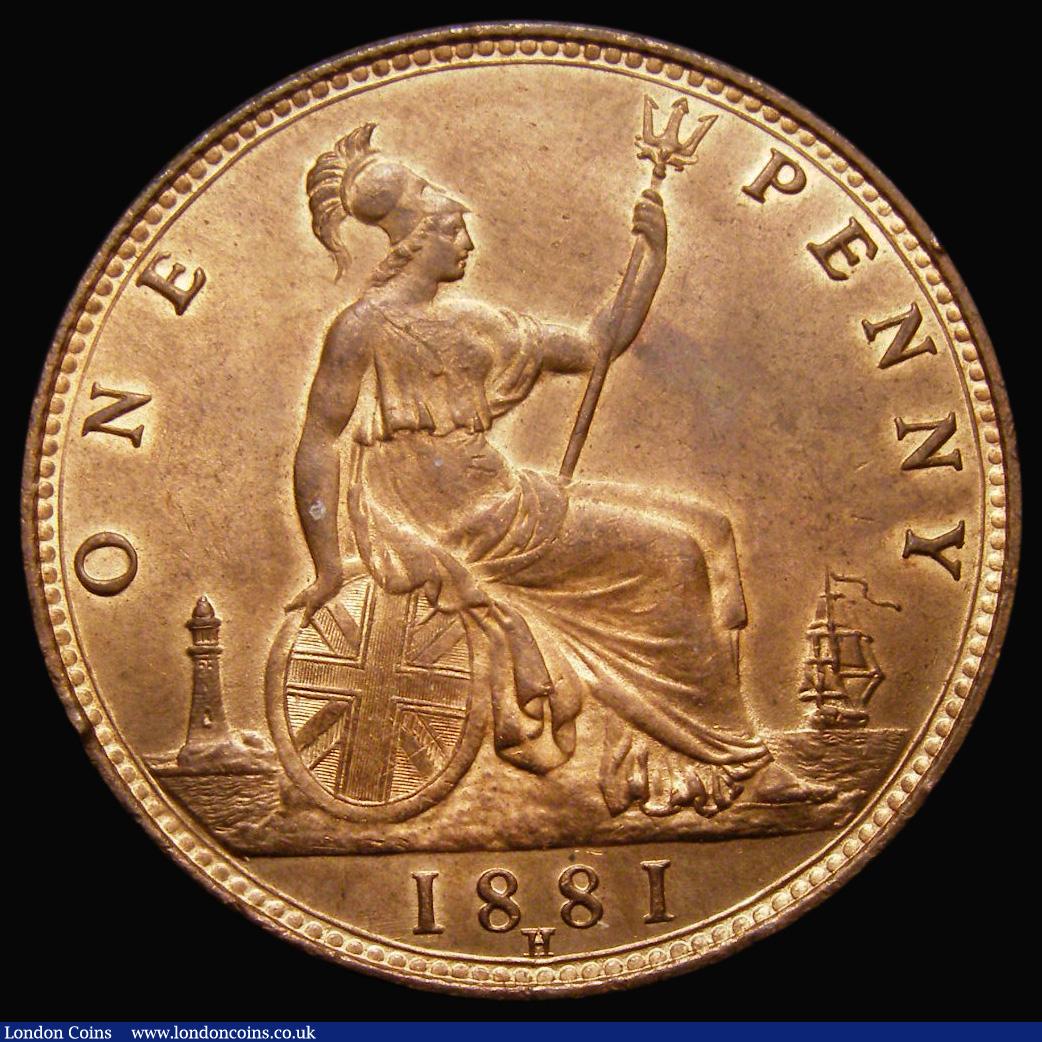 London Coins : A193 : Lot 1615 : Penny 1881H Freeman 108 dies 11+M CGS 80 and with good subdued lustre