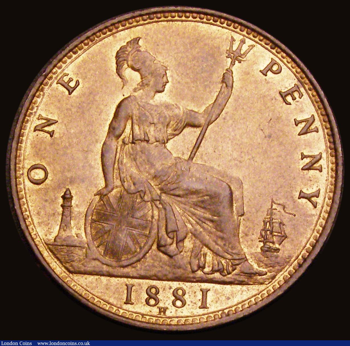 London Coins : A193 : Lot 1617 : Penny 1881H Freeman 108 dies 11+M UNC with around 20% lustre