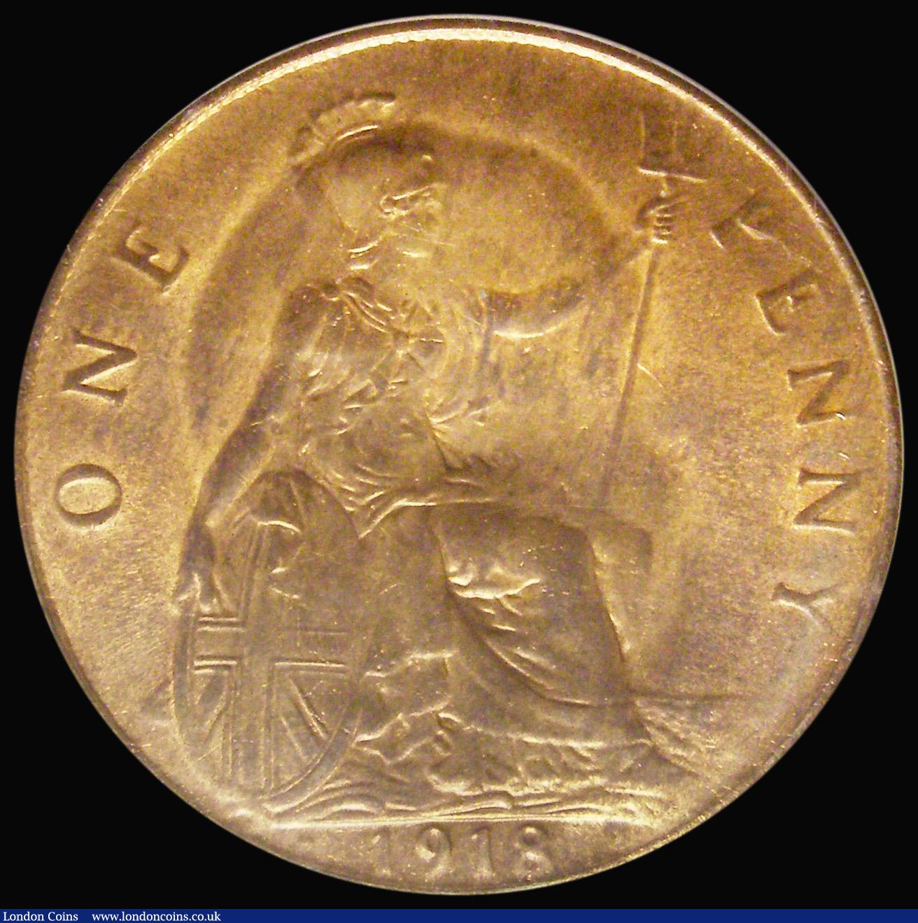 London Coins : A193 : Lot 1648 : Penny 1918H Freeman 183 CGS EF 70 (LCA 127 Lot 2074, Realised &pound;340)