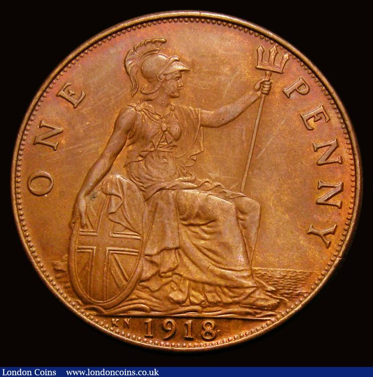 London Coins : A193 : Lot 1649 : Penny 1918KN Freeman 184 dies 2+B CGS AU 78 (LCA 130 Lot 2107, Realised &pound;750)