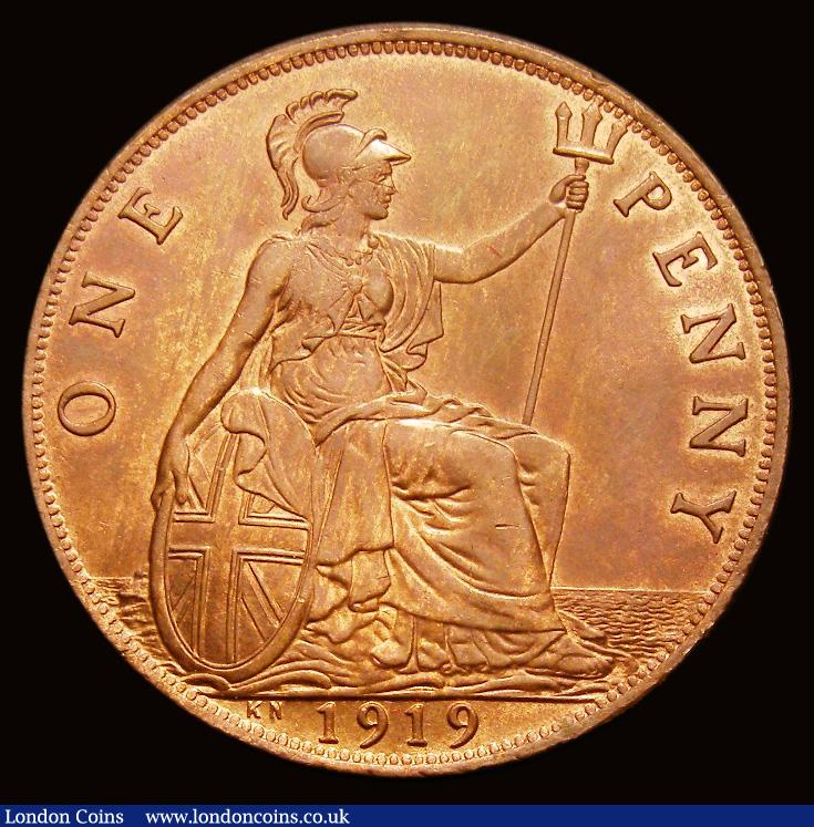 London Coins : A193 : Lot 1653 : Penny 1919KN Freeman 187 dies 2+B CGS AU 78 (Ex LCA 130 Lot 2109 realised &pound;1,600)