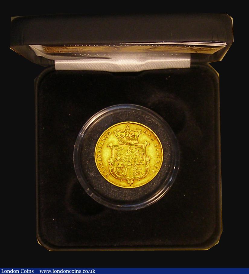 London Coins : A193 : Lot 1876 : Sovereign 1825 Bare Head, Marsh 10, S.3801 VF, comes with a London Mint Office box and certificate