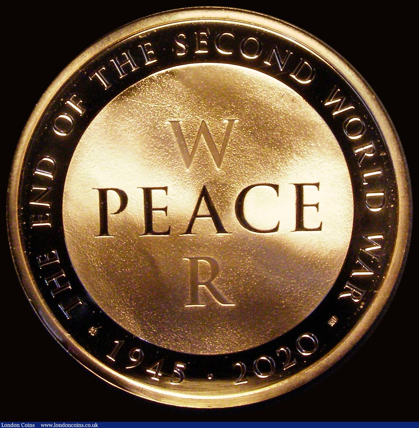 London Coins : A193 : Lot 222 : Five Pound Crown 2020 75th Anniversary of the End of World War II, Gold Proof S.L86 Reverse design b...