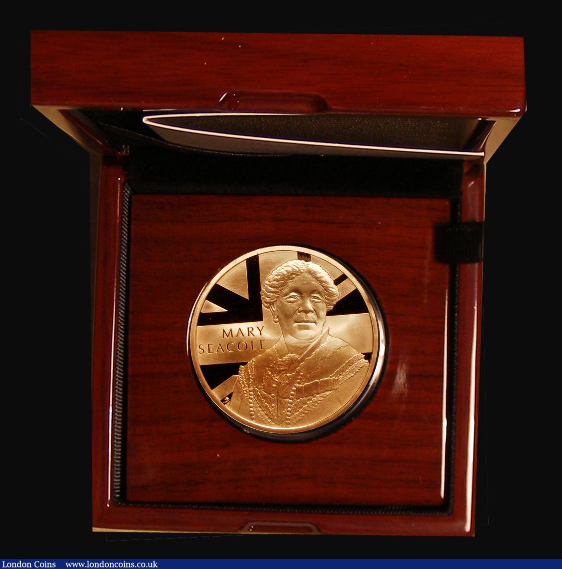 London Coins : A193 : Lot 223 : Five Pound Crown 2023 Mary Seacole S.L143 Gold Proof FDC in the Royal Mint box of issue with certifi...