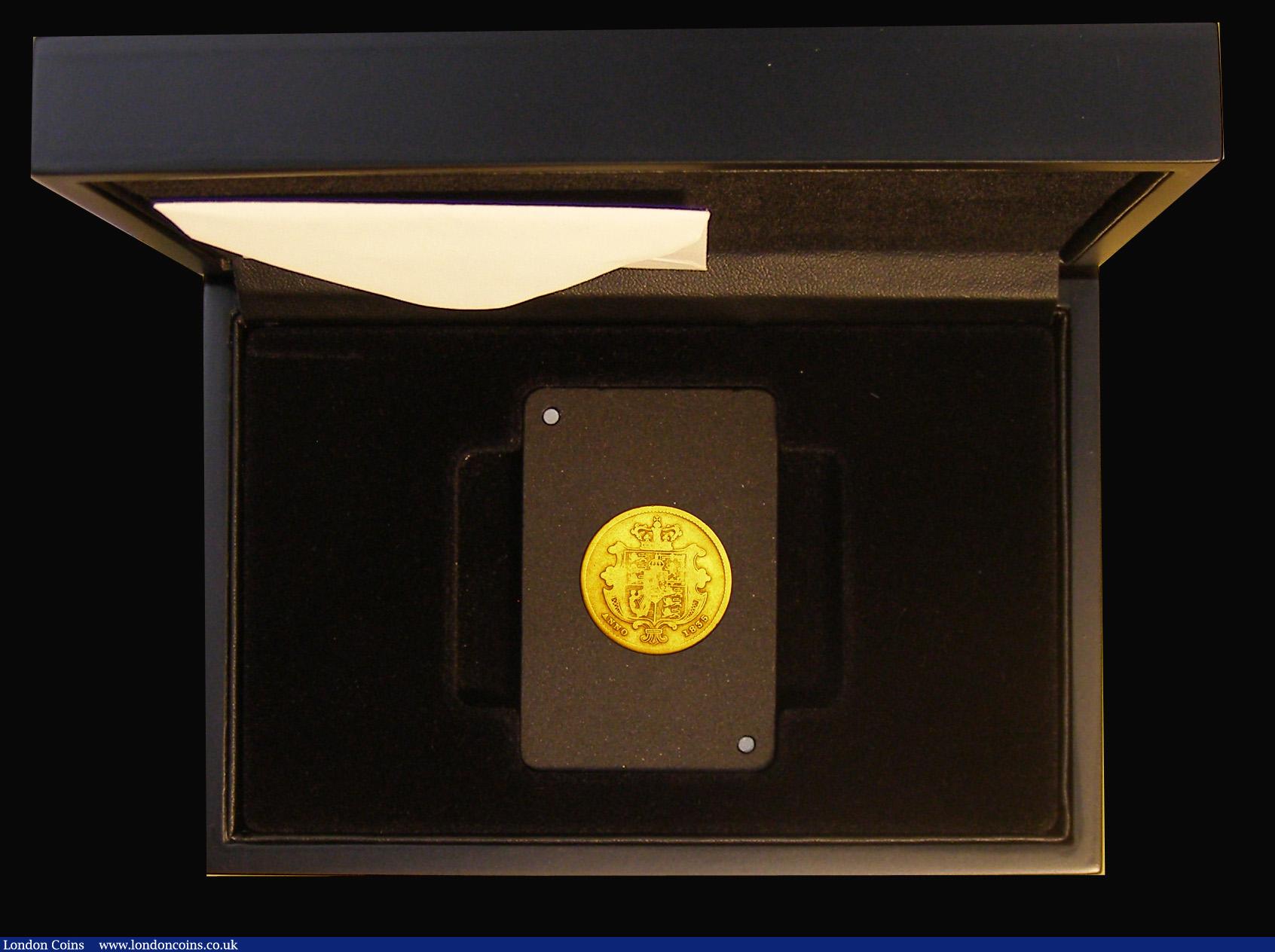 London Coins : A193 : Lot 244 : Half Sovereign 1835 Marsh 411 VG in the London Mint Office presentation box with certificate