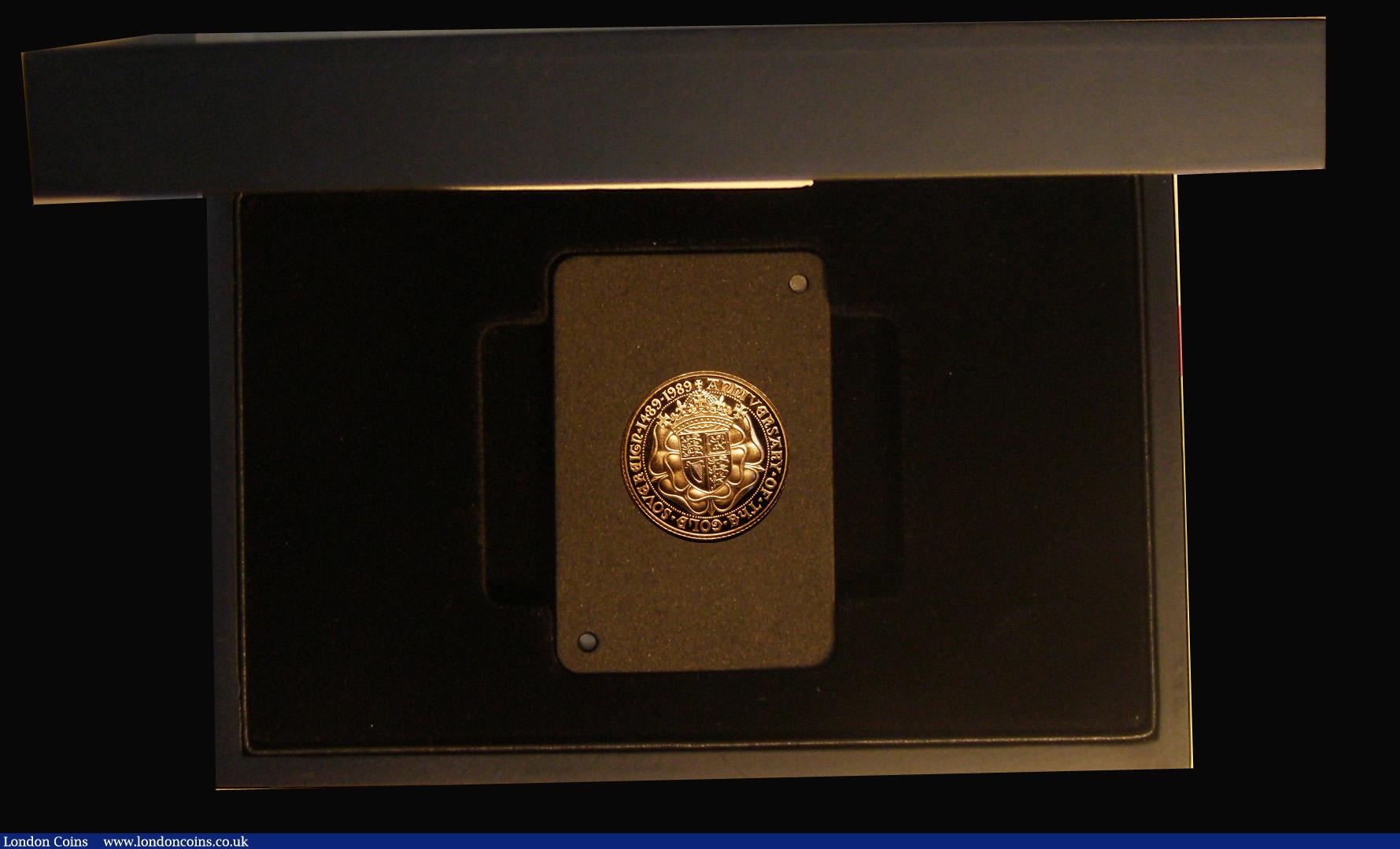 London Coins : A193 : Lot 292 : Sovereign 1989 500th Anniversary of the First Gold Sovereign S.SC3 Proof FDC in the London Mint Offi...