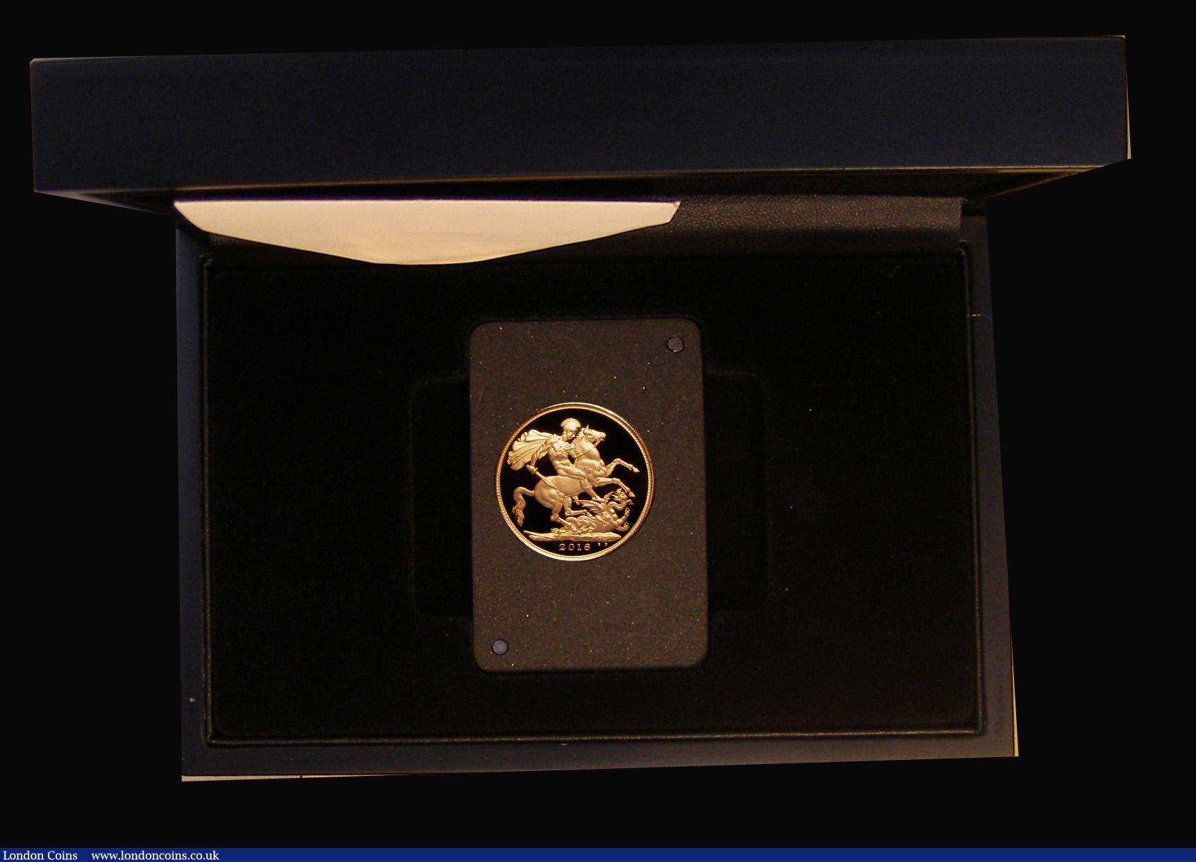 London Coins : A193 : Lot 297 : Sovereign 2016 James Butler Portrait S.SC10 Gold Proof FDC in the London Mint Office presentation bo...