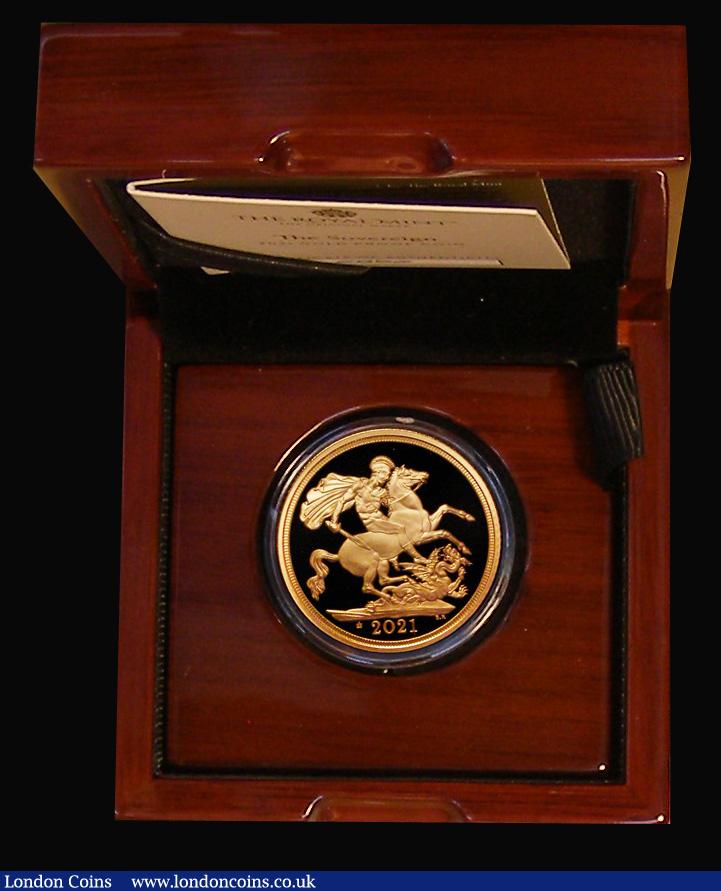 London Coins : A193 : Lot 308 : Sovereign 2021 Queen Elizabeth II 95th Birthday, with 95 in crown Privy Mark S.SC9M Gold Proof FDC i...