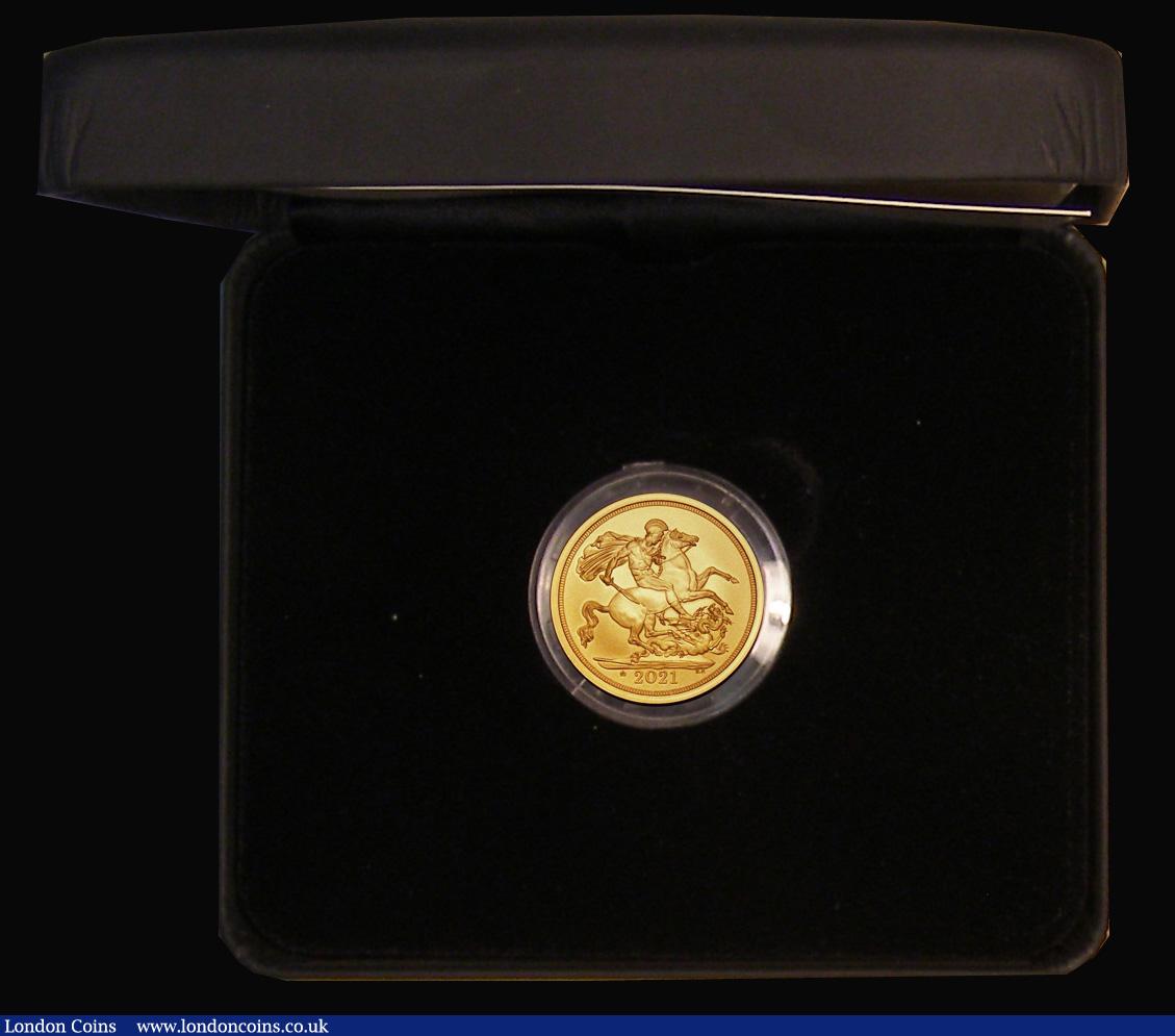 London Coins : A193 : Lot 309 : Sovereign 2021 Queen Elizabeth II 95th Birthday, with 95 in crown Privy Mark, struck on the day 12/6...