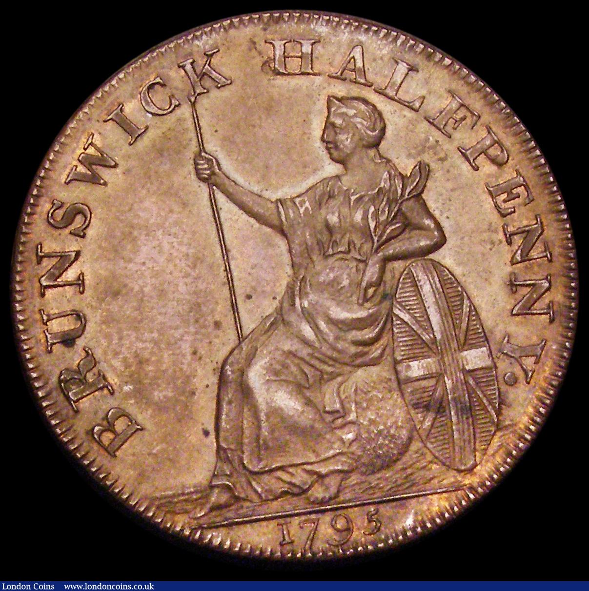 London Coins : A193 : Lot 475 : Halfpenny 18th Century Middlesex - Kilvington's 1795 Obverse: Bust left, laureate, PAYABLE AT J...