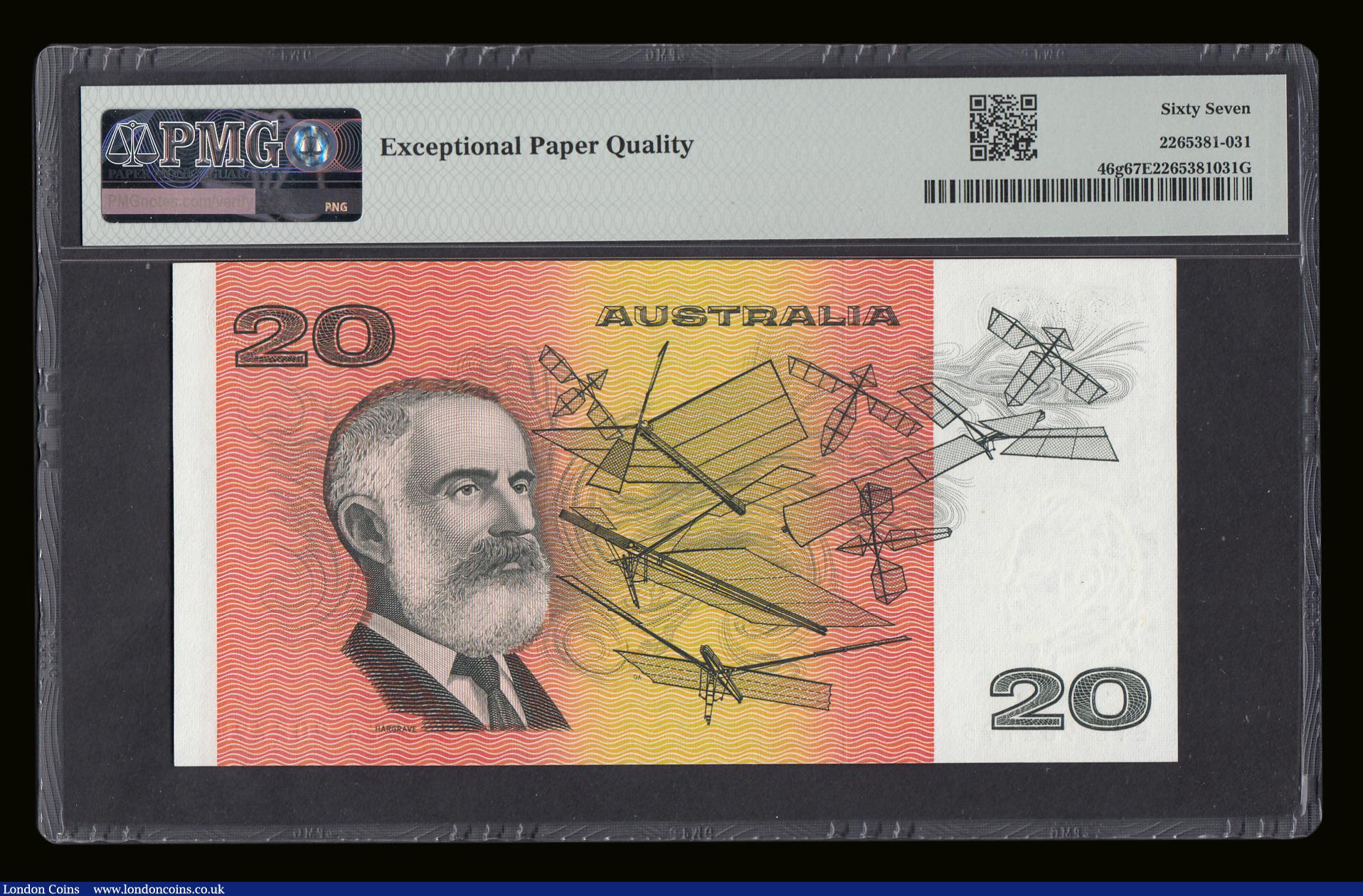 London Coins : A193 : Lot 88 : Australia 20 Dollars (1989) Fraser and Higgins Pick 46g EYG902795 PMG 67 EPQ desirable thus