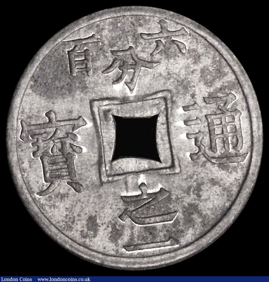 London Coins : A193 : Lot 942 : Tonkin (North Vietnam) - French Protectorate 1/600th Piastre 1905 KM#1 struck in Zinc, the only curr...