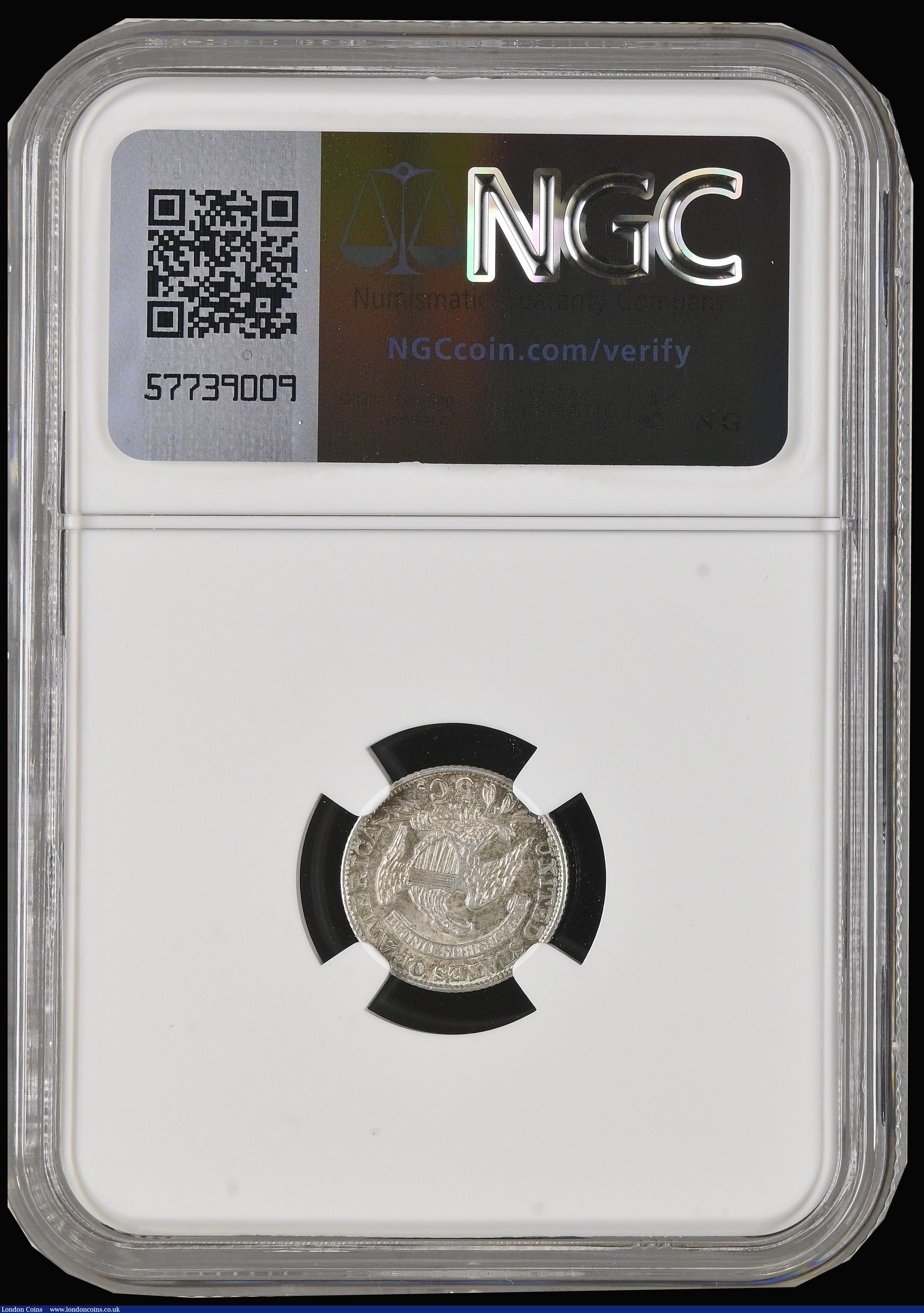 London Coins : A193 : Lot 953 : USA 5 Cents 1833 NGC MS63